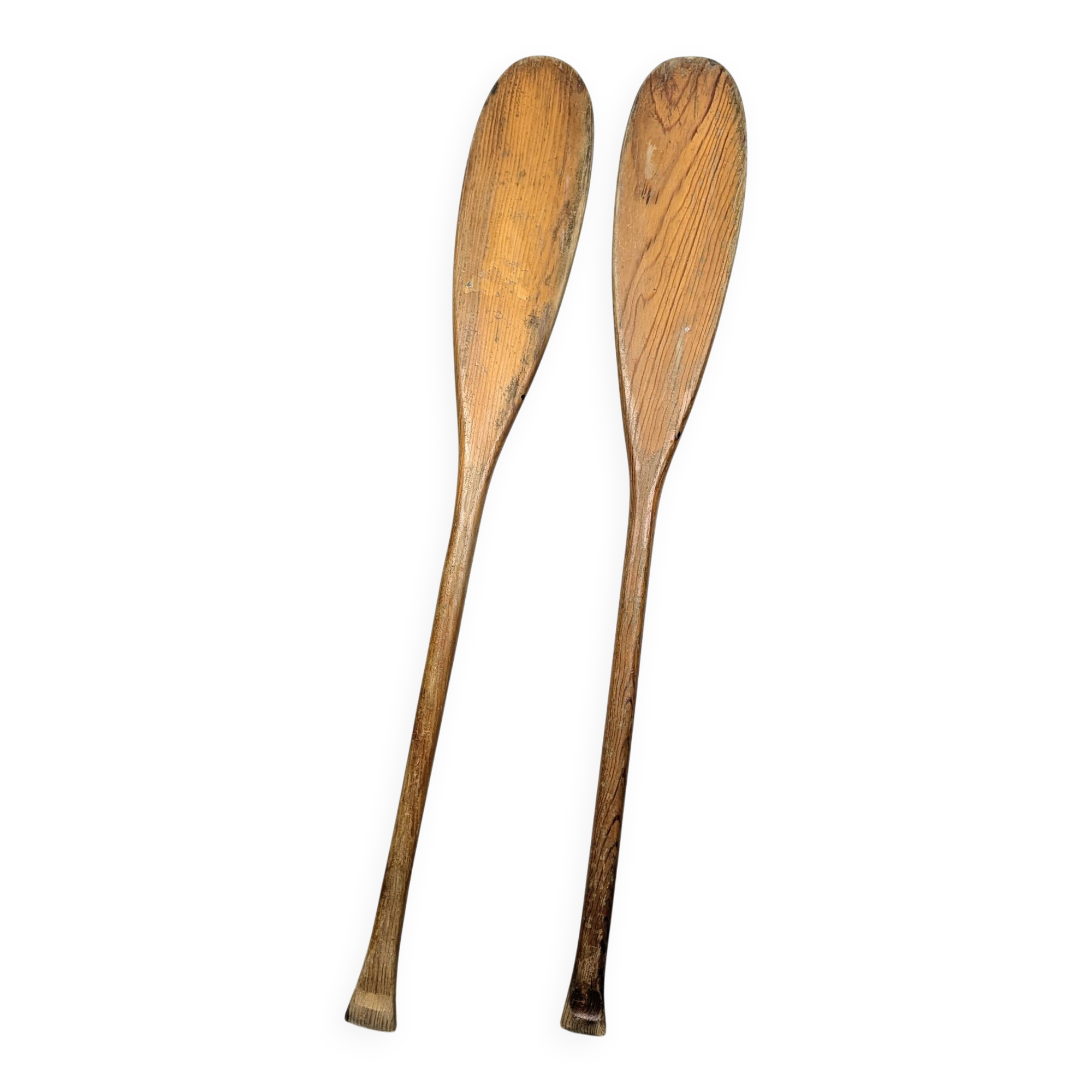 Paire de rames anciennes en bois