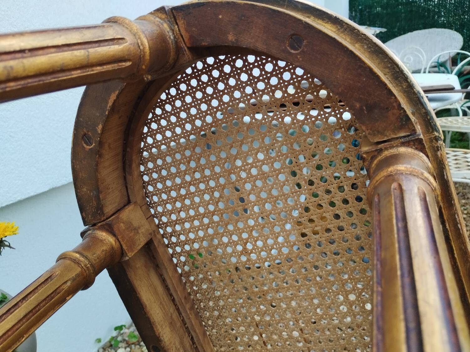 Louis XVI style gilded wood piano bench