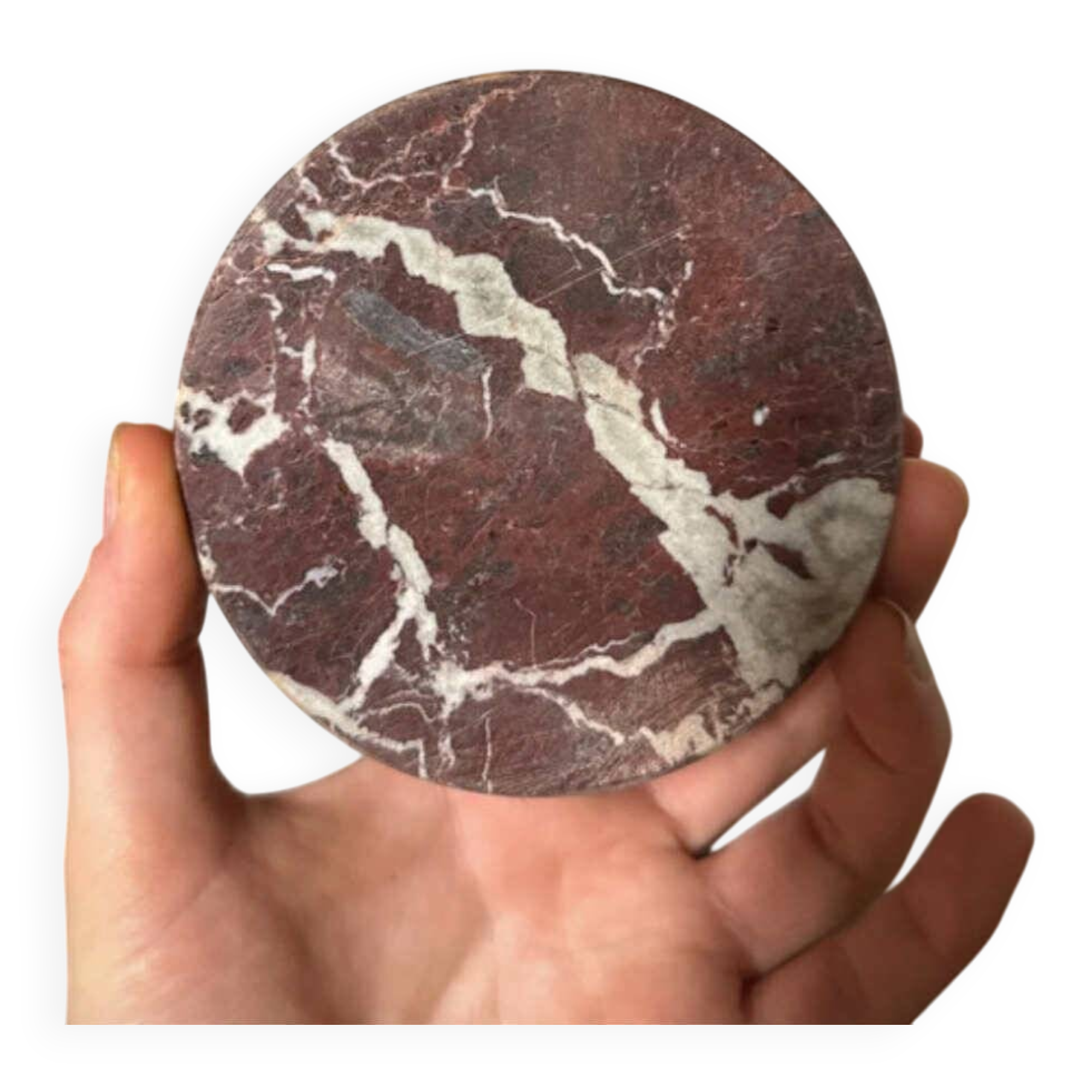 red brown marble ashtray