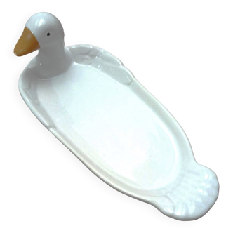 Duck-shaped foie gras dish