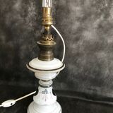 1079 Table lamp (1) - Art Nouveau - Enamelled Opaline