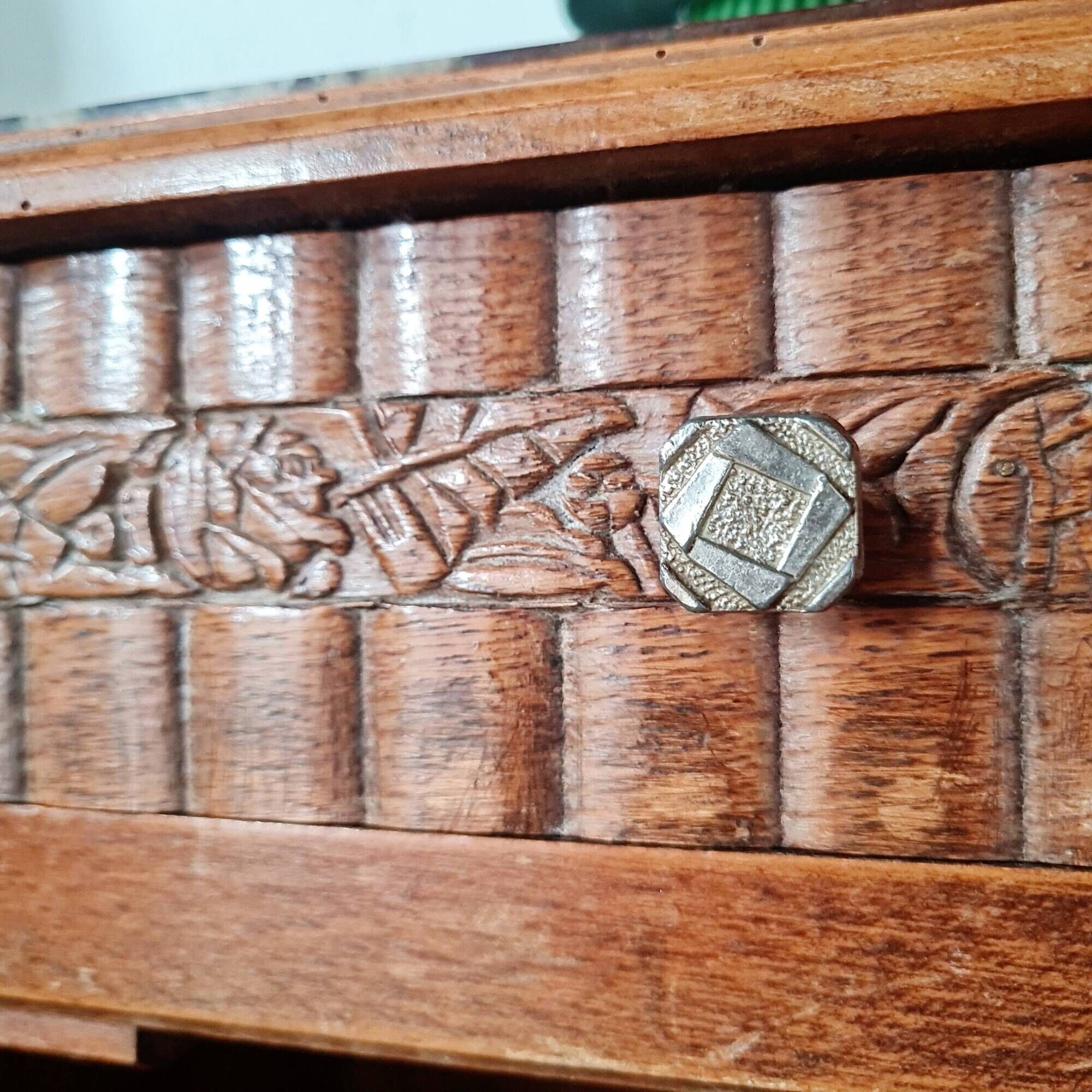 Bedside table - Art Deco wooden side table
