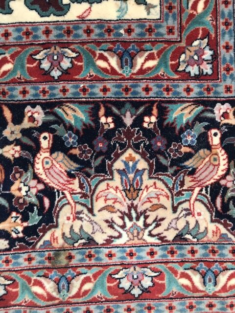 Large vintage carpet Sino Persian Tabriz fine, handmade 247x315 cm