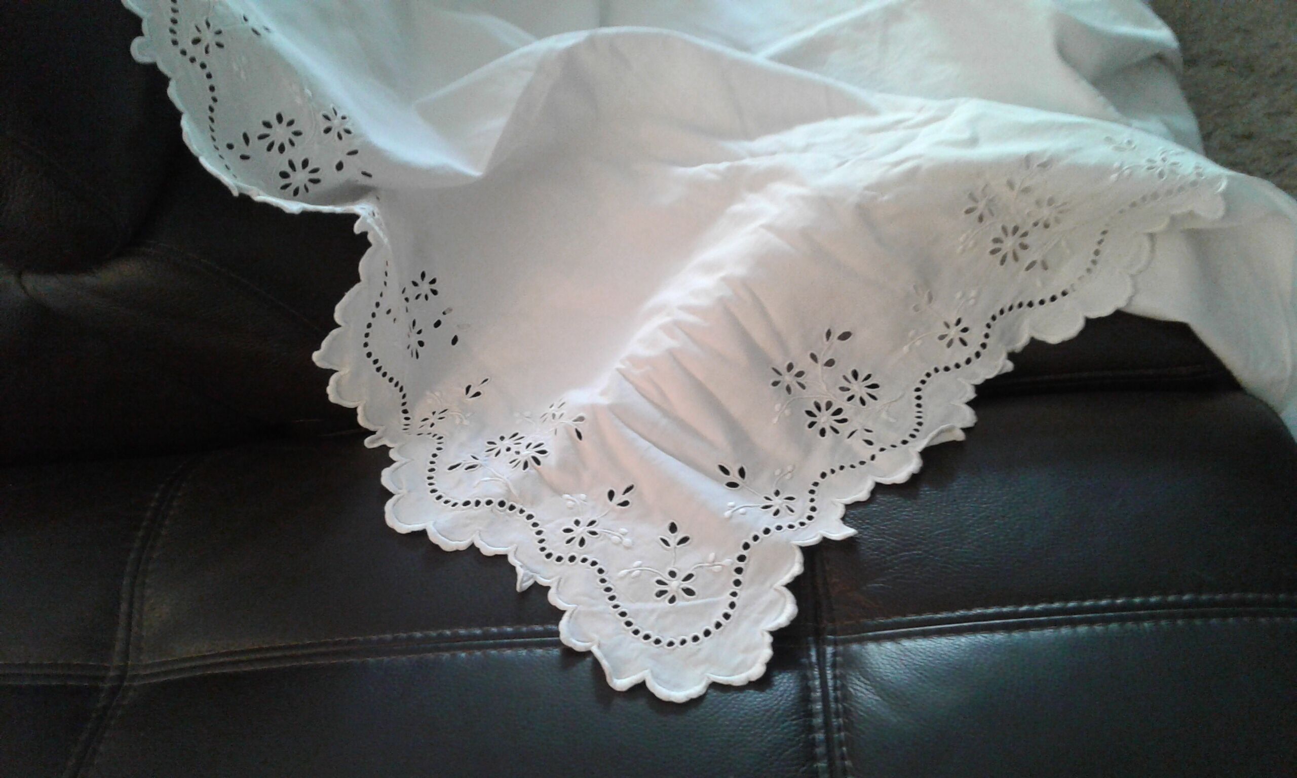 CB monogram linen sheet