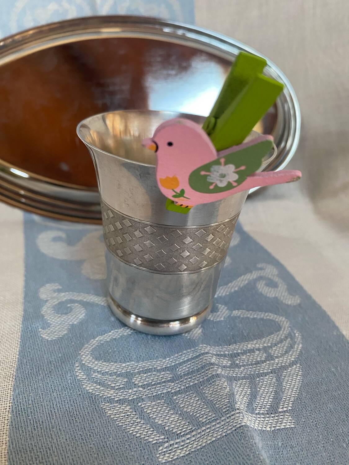 Antique silver-plated “Art Deco” cup