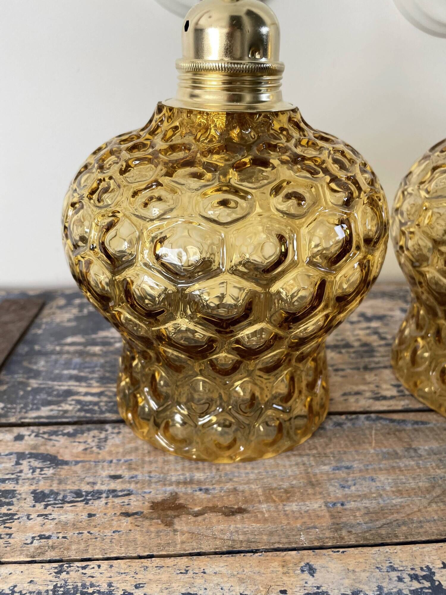 Set of two new electrified bubble glass sconces