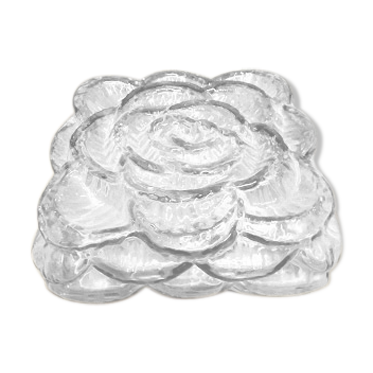 Murano glass square ceiling in the shape of a flower