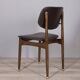Set of 8 vintage 1960s wood and leather chairs designed by anonima castelli