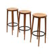 Lot de 3 tabourets de bar vintage fabriqués dans les années 1970
