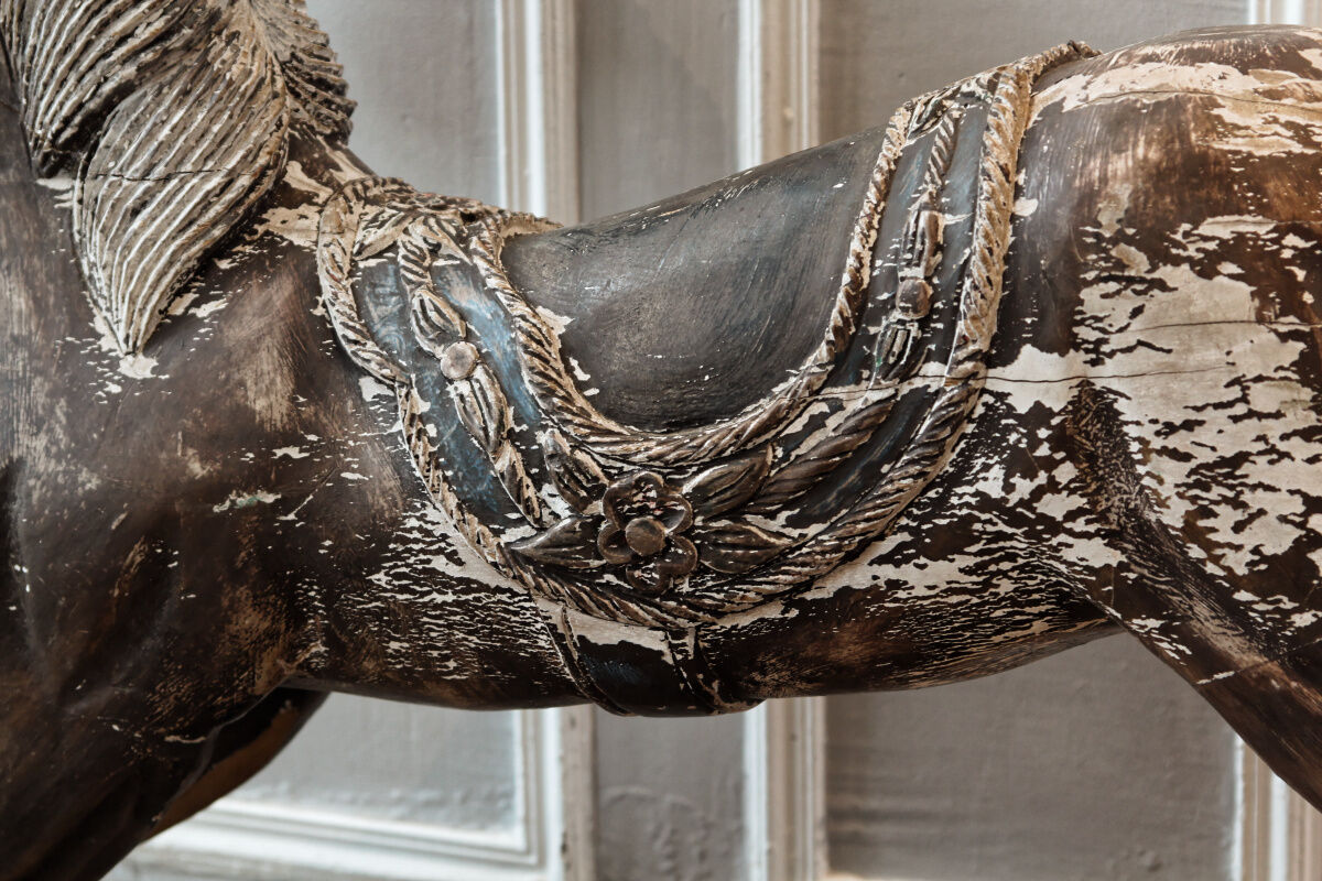 Wooden rocking horse, 19th century