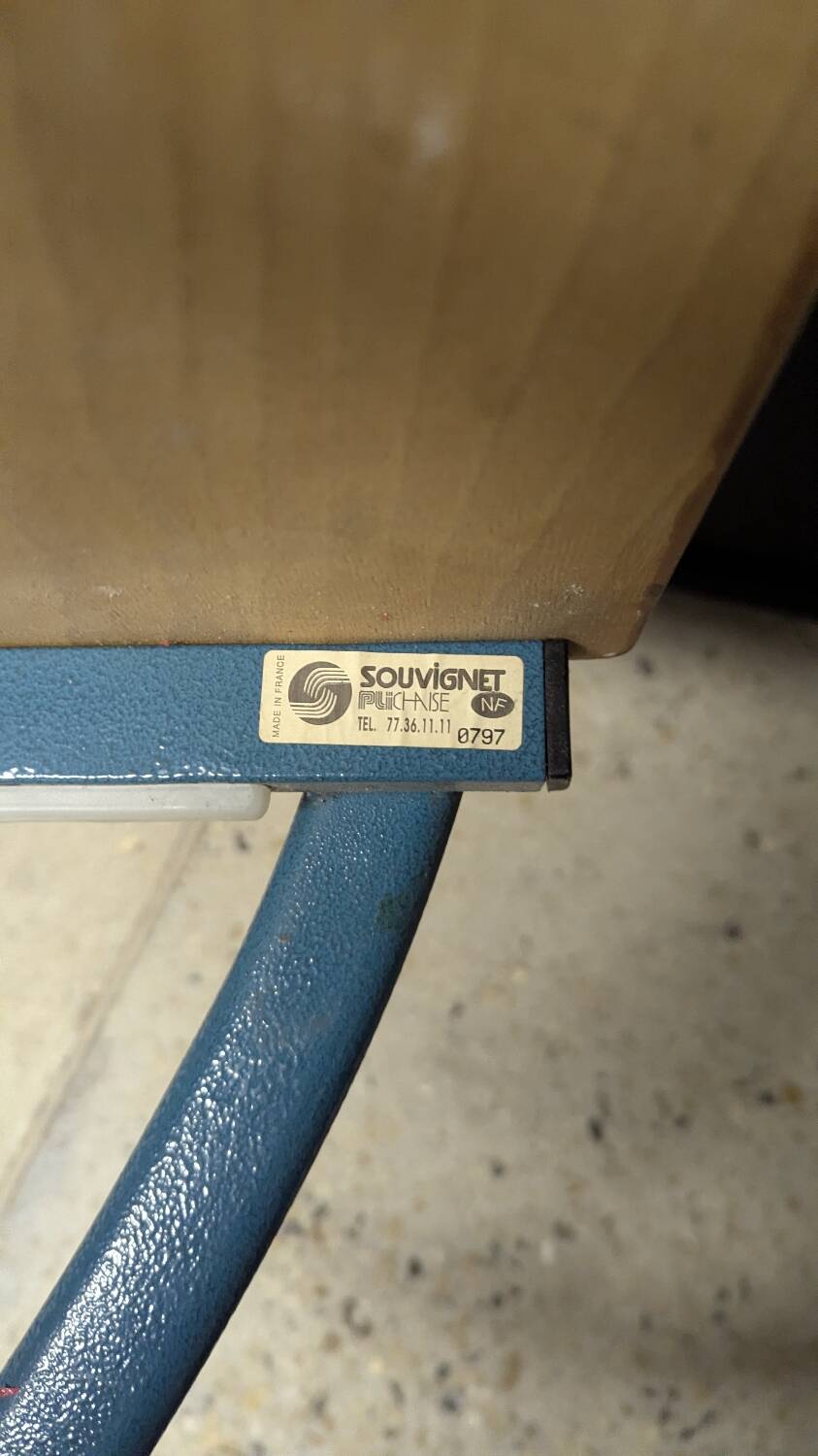 Vintage Souvignet stacking chair