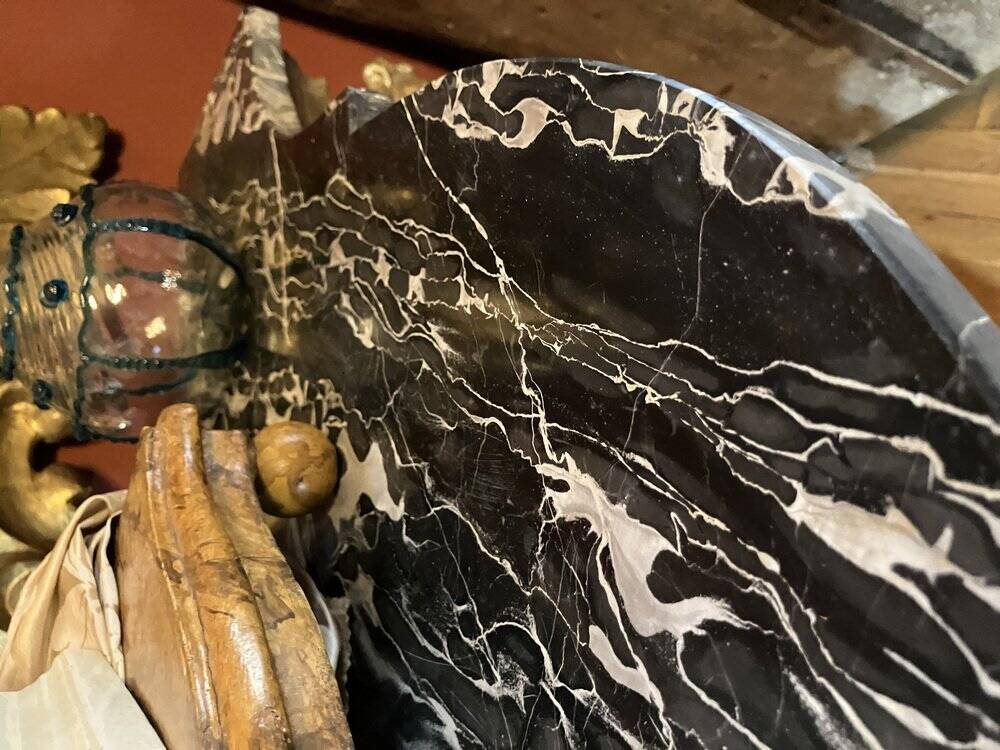 Italian Sculptural Silver Mecca Gilding Console Tables, Set of 2