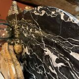 Italian Sculptural Silver Mecca Gilding Console Tables, Set of 2