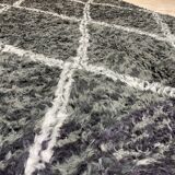 Black wool carpet  160x250cm