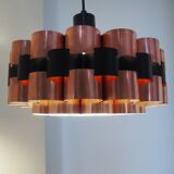 Suspension lamp from the 1960s – 1970s in copper and black metal