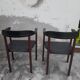 Paire de fauteuils scandinave en teck et cuir