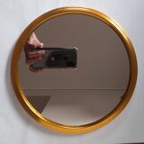 Round mirror tray with gold edge - 1950s