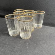 7 gobelets Baccarat service Chicago taille 6410 dorés