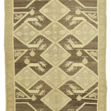 Tapis beige turc tissé à la main 148 cm x 225 cm