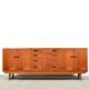 Midcentury tigerwood sideboard / long john. vintage modern / danish / retro / scandinavian style.