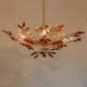 Large amber crystal floral chandelier – Maison Baguès style
