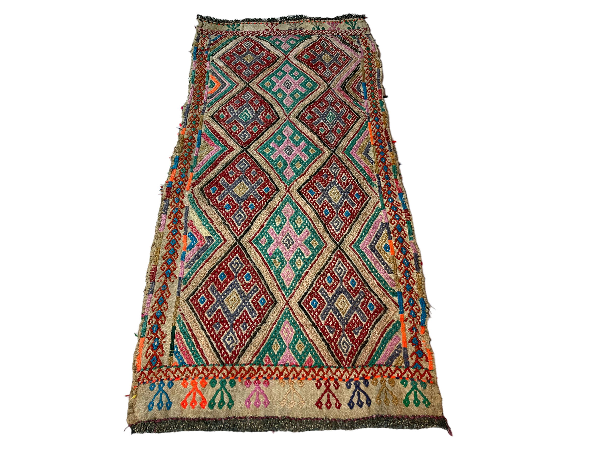 Vintage Turkish KIlim Rug , 103 x 45 cm
