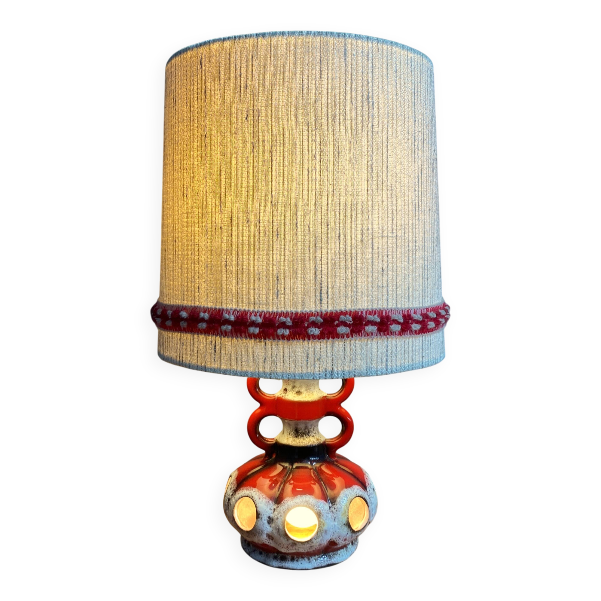 West Germany ceramic table lamp 1970s