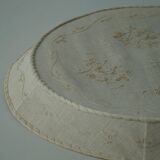 Large Swedish wall/ceiling light from the mid-century in linen and lace, Sweden, 1950s.