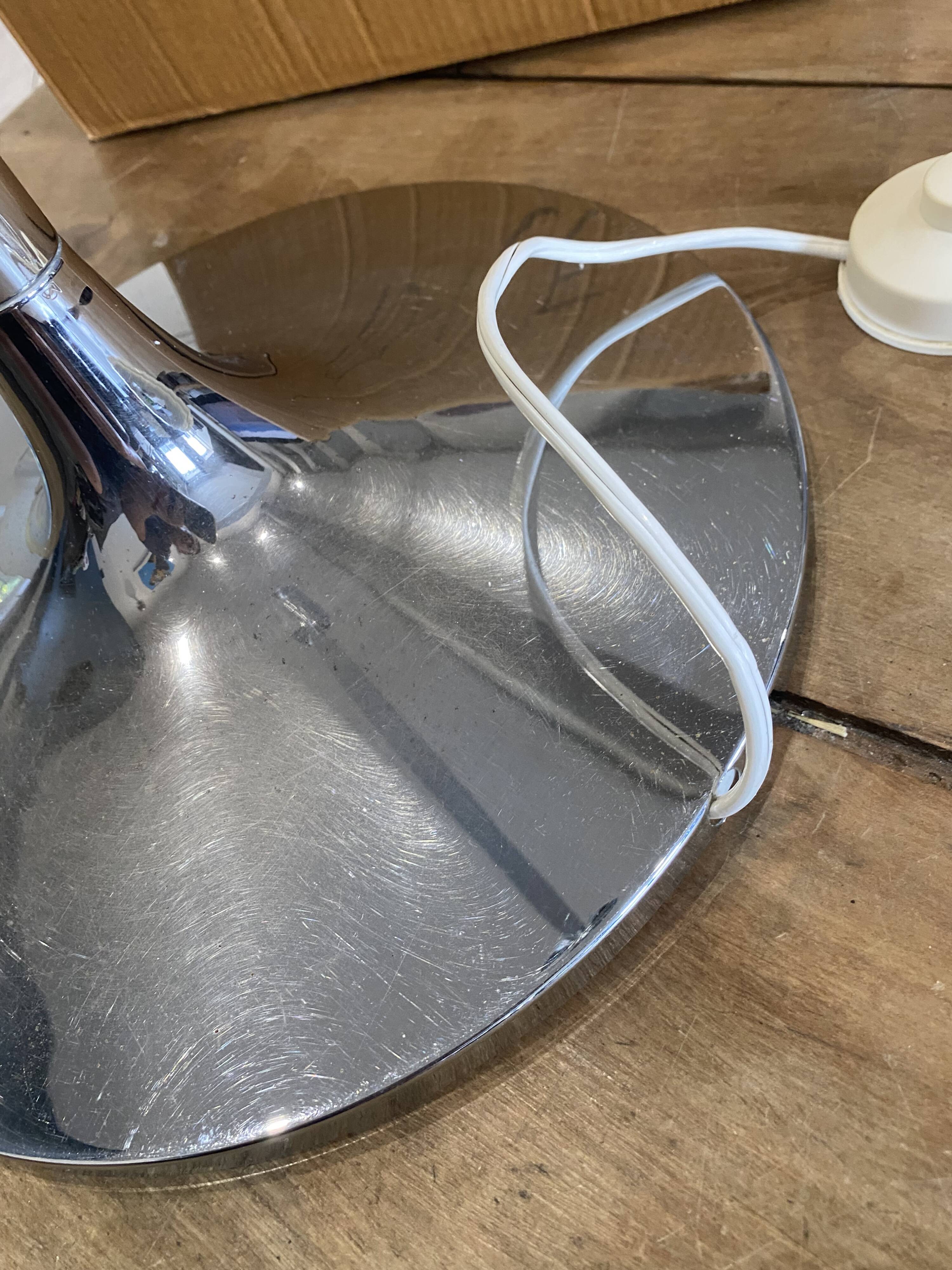 Chrome floor lamp Guzzini vintage 1960
