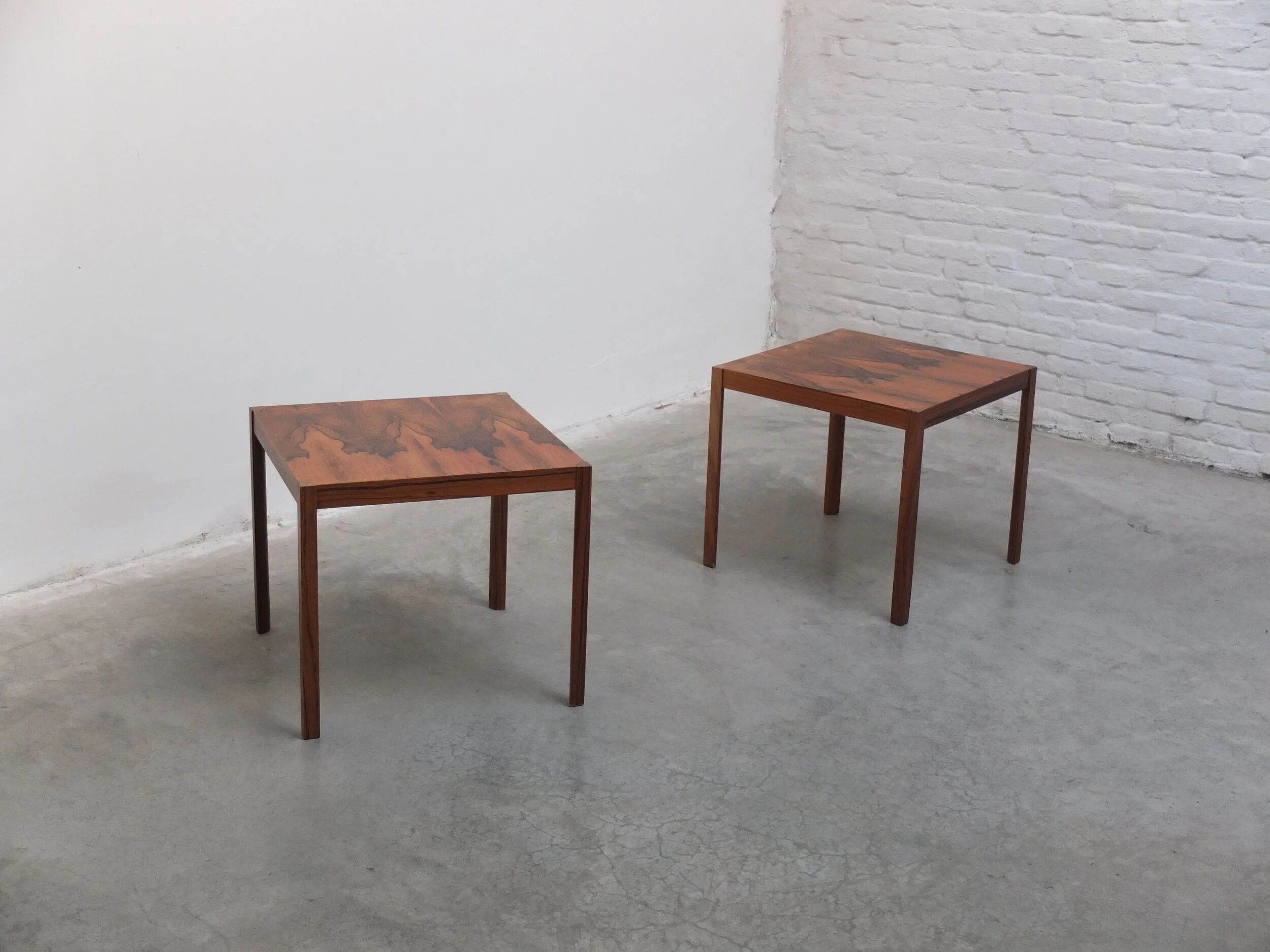 Pair of side tables in rosewood by Wilhelm Renz, 1960s