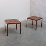Pair of side tables in rosewood by Wilhelm Renz, 1960s