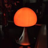 Small orange vintage mushroom lamp