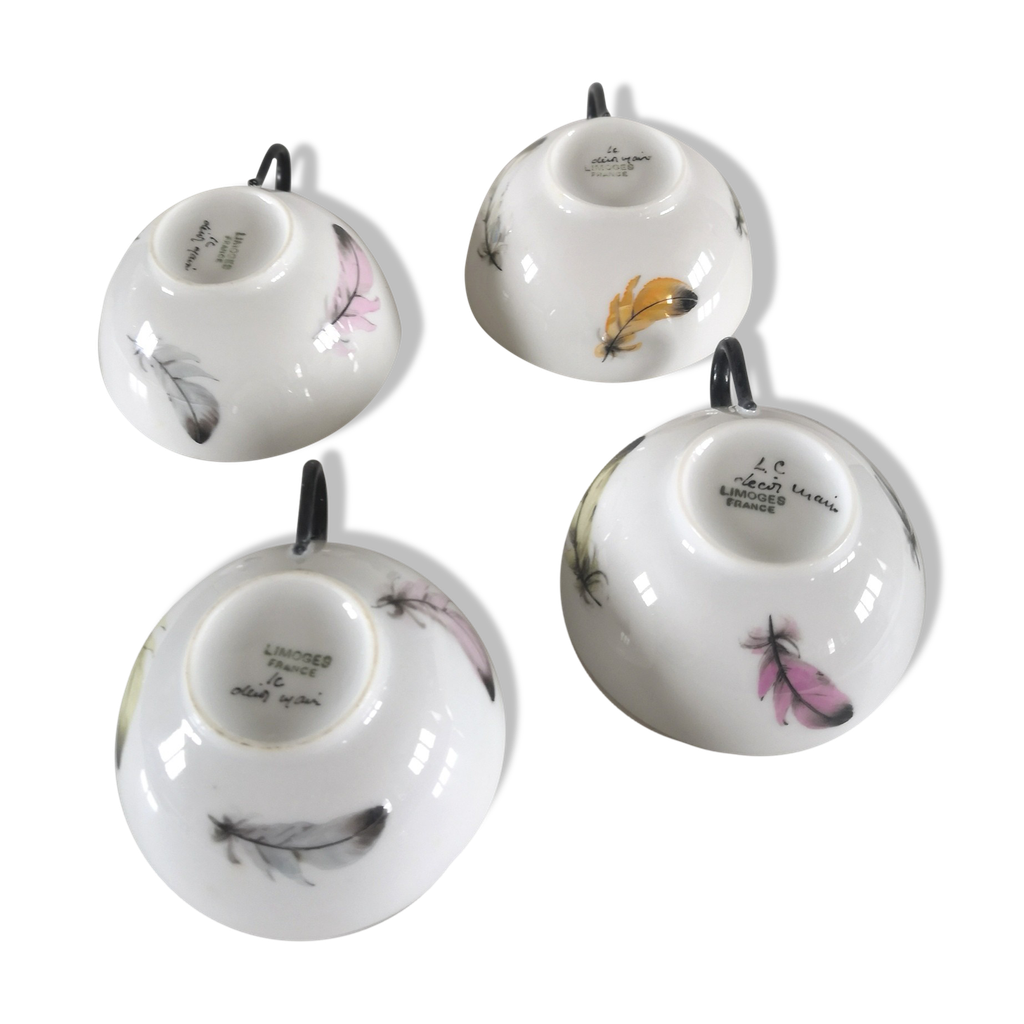 Tasse En Porcelaine Fine Motif Libellules - Marque AMBIENTE - Blanche - Neuf