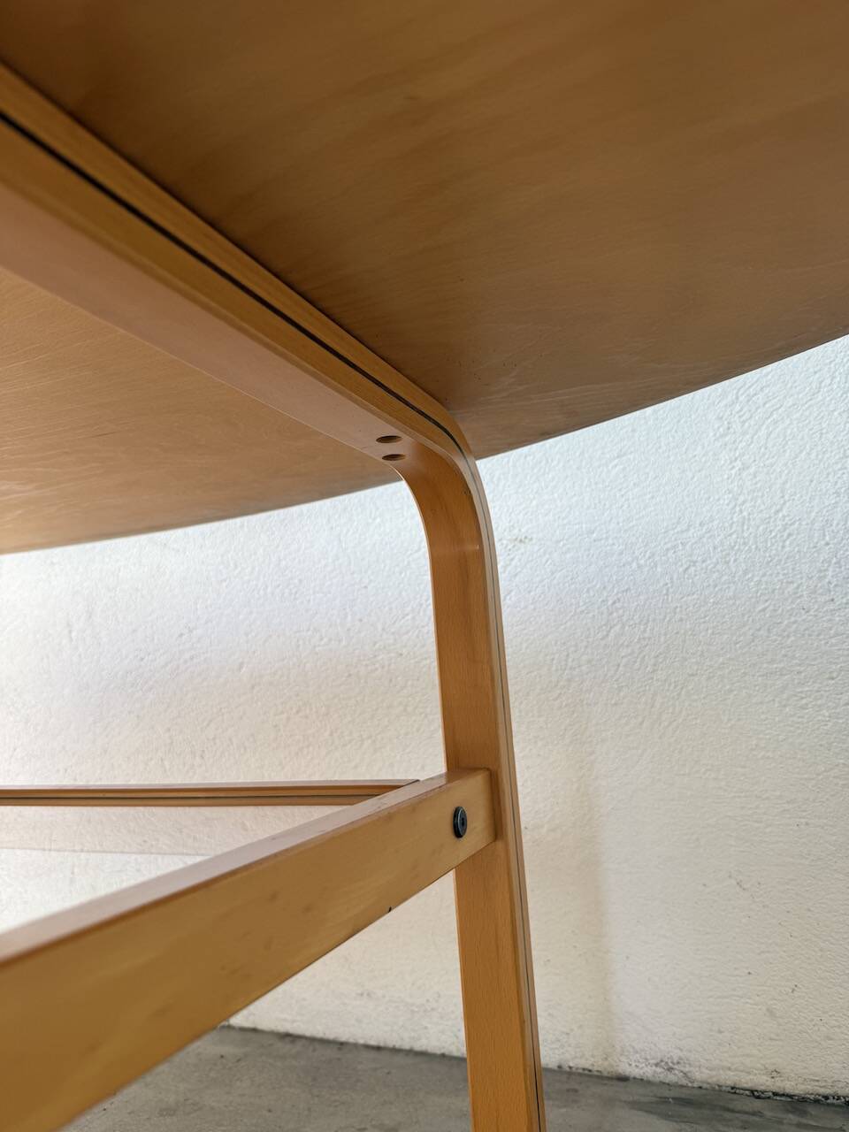 Oval coffee table beech 1980 Aalto Ikea