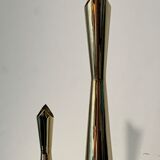 Pair of Lino Sabattini Cardinal brass vases for Christofle