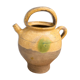Large ancient glazed terracotta jug – South of France, early 10th century