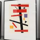 Set of 3 frames with Casimir Malevic lithographs