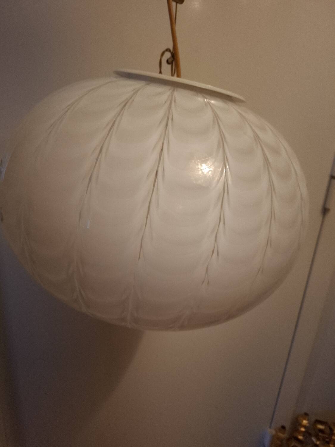 Vintage 70'S pendant light by Fabbian for Mazzega, Italy