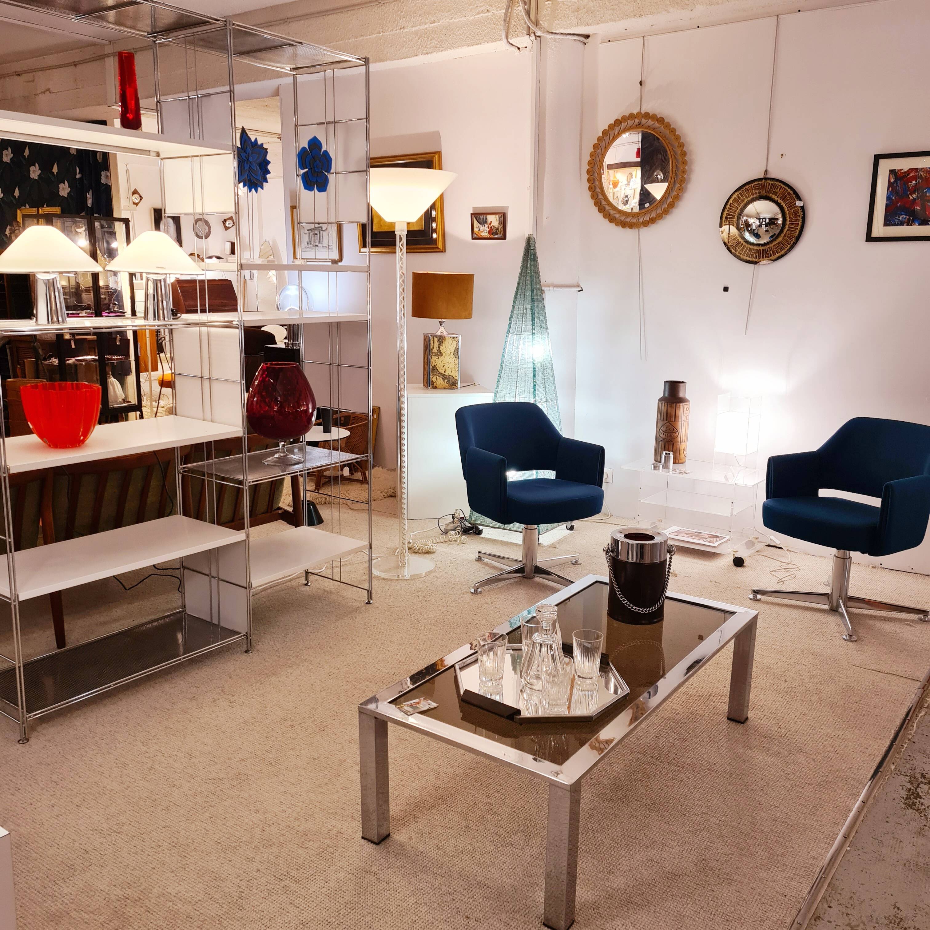 Paire de fauteuils designer Pierre Gautier Delaye