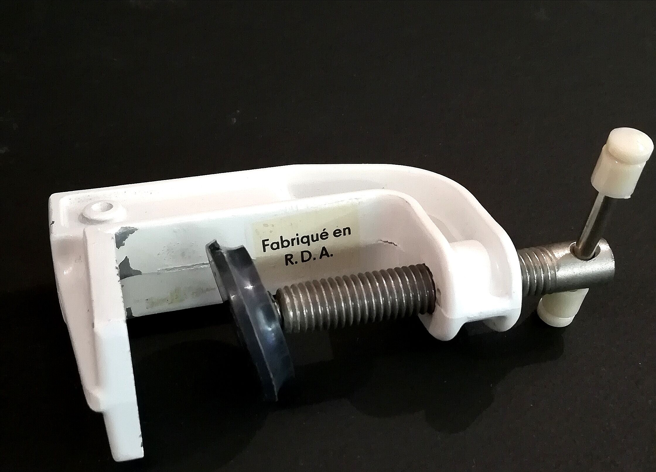 80 years white metal architect lamp