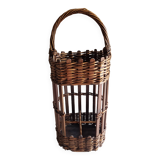 Wicker bottle holder basket