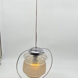 Art Deco chandelier / light fixture / pendant light, vintage, chrome