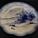Sarreguemines earthenware plate with Marine decor late 19th century early 20th century