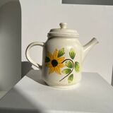 Vintage sunflower teapot Sarreguemines model Farandole H:20cm