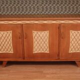 Wood and rattan sideboard