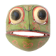 Articulated frog mask made of Bali wood, 80s