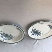Pair ancient dishes Terre de fer
