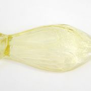 Bird bowl, in pale yellow crystal glass