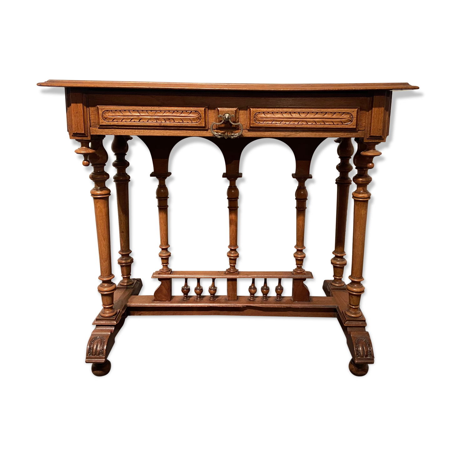 Walnut desk table 1900