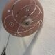 Vintage 1950 pink glass dome ceiling light - 39 x 40 cm